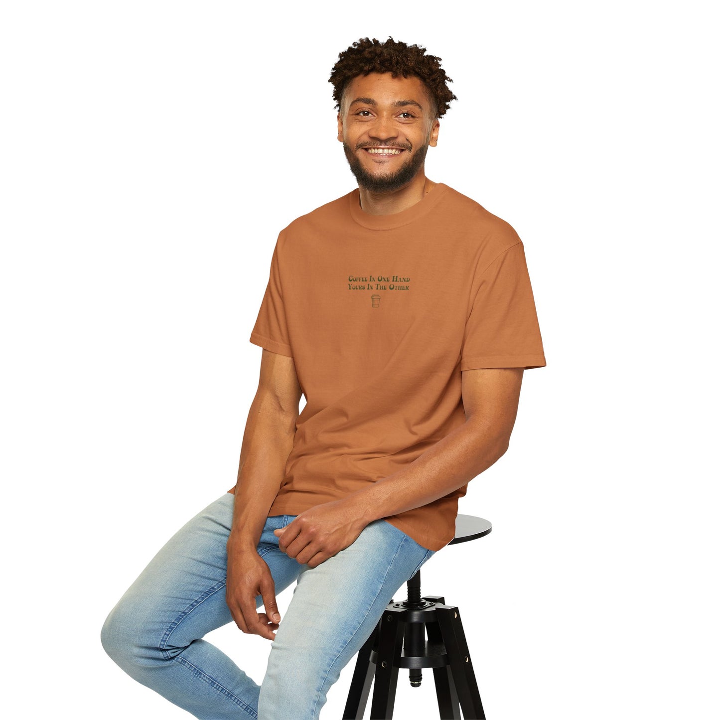 Coffee In One Hand Unisex Garment-Dyed T-shirt