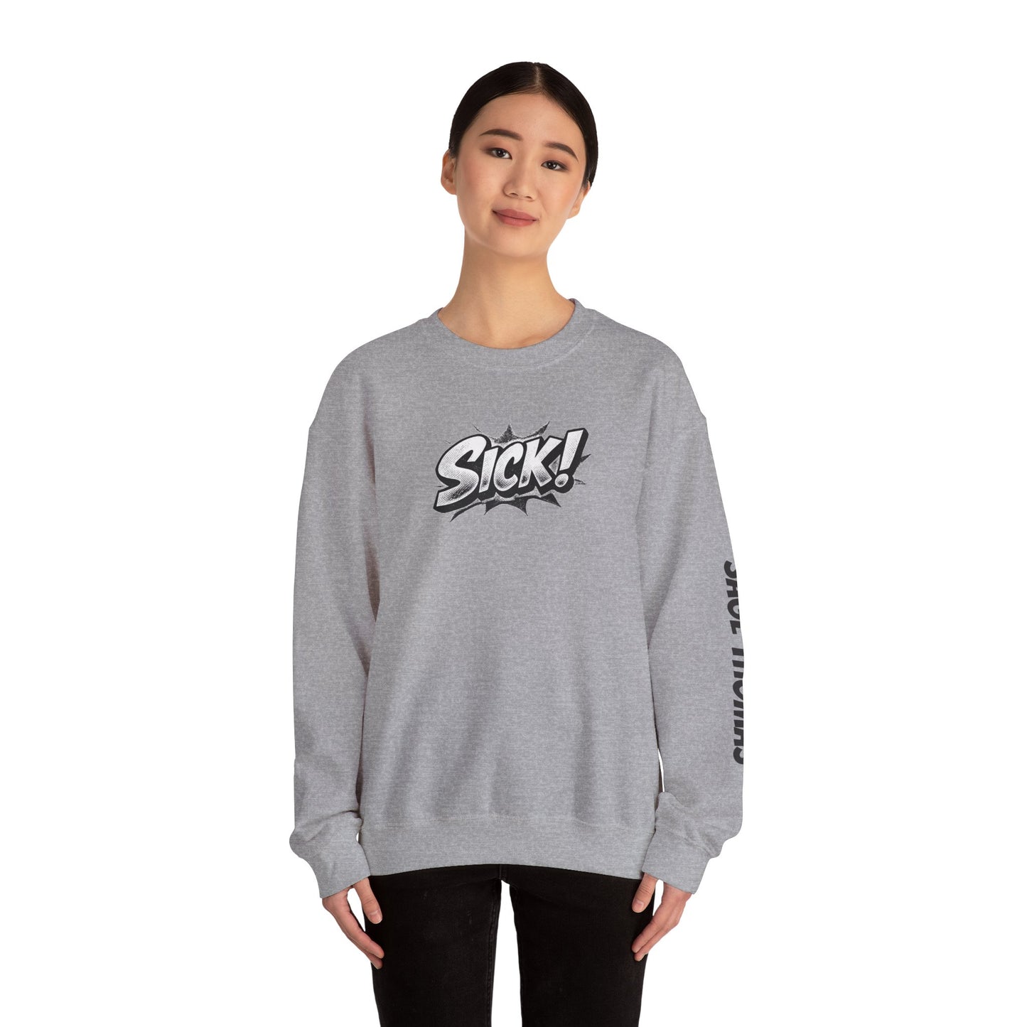 "SICK!"  Comic Crewneck Sweatshirt