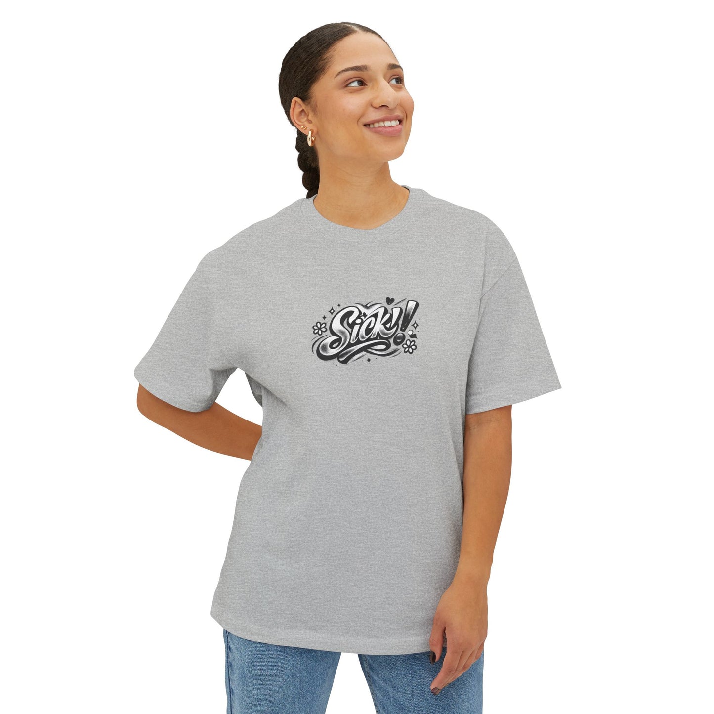 "SICK!" Cover art Unisex Oversized Boxy Tee