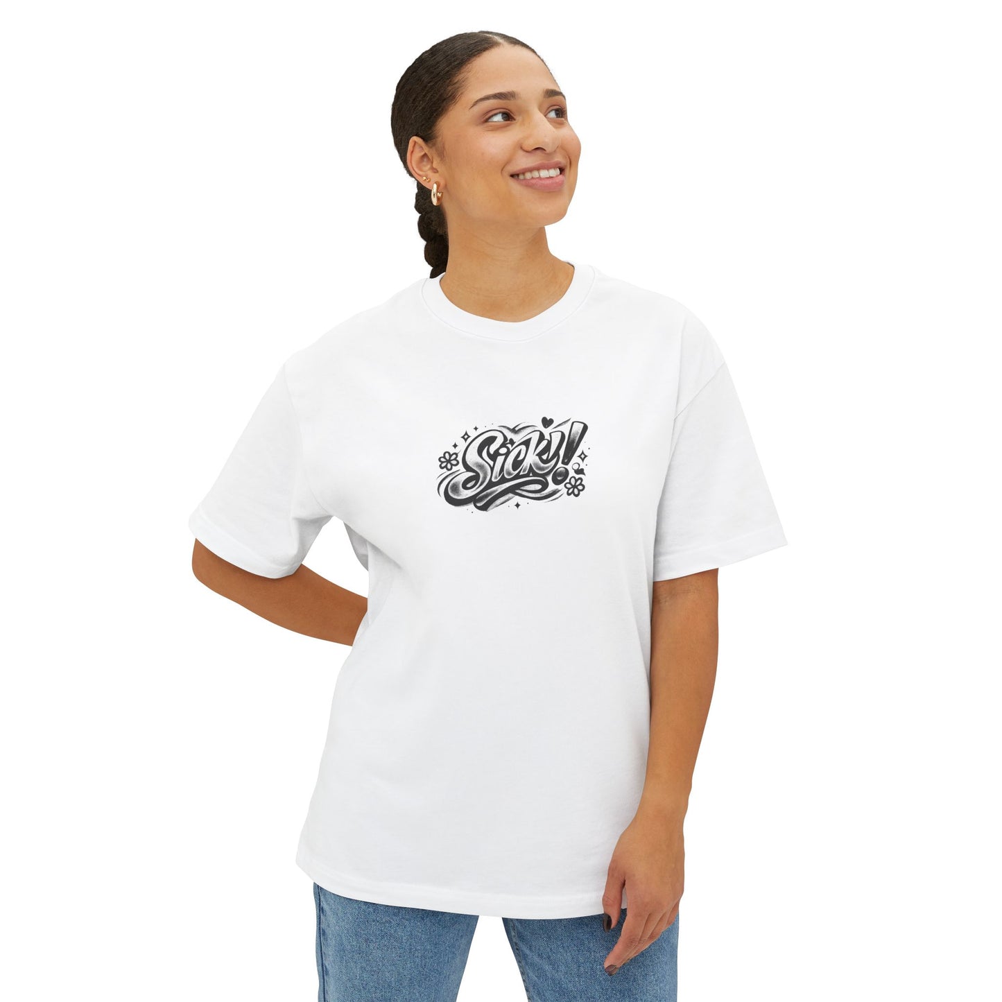 "SICK!" Cover art Unisex Oversized Boxy Tee