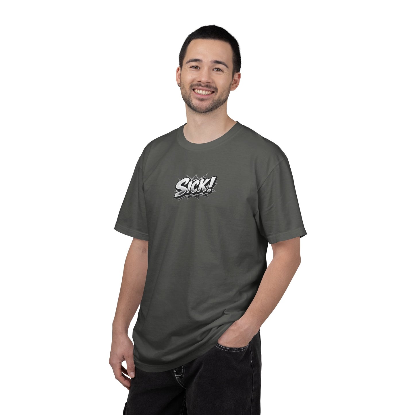 "SICK!" Comic Unisex Garment-Dyed T-shirt
