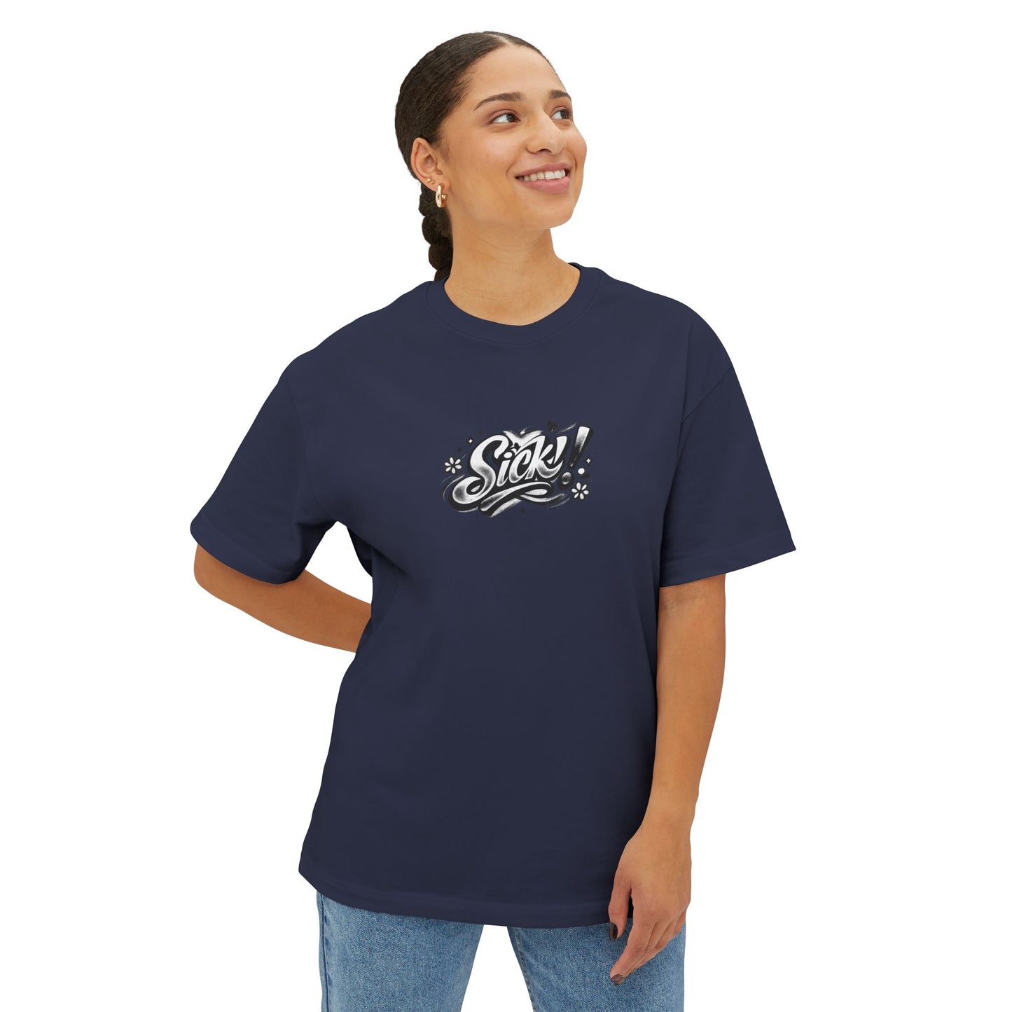 "SICK!" Cover art Unisex Oversized Boxy Tee